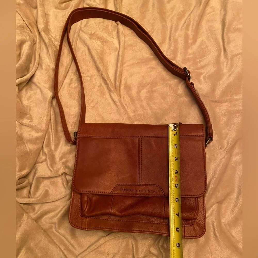 Spikes&Sparrow Unisex Messanger Stlye Flap Bag Crossbody Bag Brown Leather